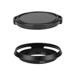 Metal 37mm Lens Hood & 37mm lens Cap for Olympus E-M10 Mark III E-PL7 w/Zuiko 14-42mm Lens, Compatible for Panasonic LUMIX GX85 LUMIX G 12-32mm Lens (1+1 Pack)