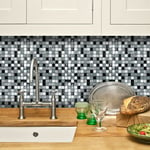 4Pcs 3D Tile Brick Mosaic Wallpaper Sticker Self-adhesive Kitchen Bathroom Home