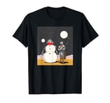 Star Wars The Mandalorian & Grogu Christmas Holiday Snowman T-Shirt