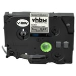 vhbw 1x Ruban compatible avec Brother PT E300VP, E110, E500, E300, E105 imprimante d'étiquettes 8m x 6mm Noir sur Argent, laminée