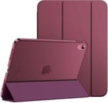 Coque Pour Ipad 10 (10,9 Pouces, Mod¿¿Le 2022, 10¿¿Me G¿¿N¿¿Ration), Support Mince Dos Dur Housse ¿¿Tui Avec Veille/R¿¿Veil Automatique (Vin Rouge)