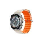 Devia Deluxe Sport6-armbånd for Apple-klokke 42mm/ 44mm/ 45mm/ 49mm - Starligh/Orange