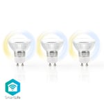 Nedis Wi-Fi Smart LED-pære GU10 5W - 3-pack