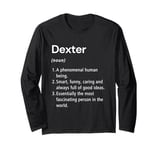 Dexter Name Definition Funny Dictionary Long Sleeve T-Shirt