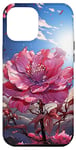 Coque pour iPhone 15 Pro Max Jolie fleur rose, fleurs qui fleurissent dans la nature, soleil éclatant