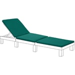 Gardenista - Coussins de Transat de Remplacement Pour Allibert Keter Daytona, Coussin de transat d'extérieur, 198x66x5cm Coussin de chaise longue