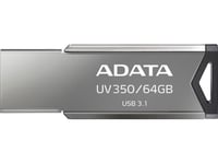 Adata Uv350, 64 Gb, Usb Type-A, Utan Skyddshatt, 5,9 G, Grå