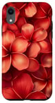 iPhone XR Red Frangipani Flowers Plumeria Flower Pretty Garden Hawaii Case