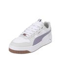 PUMA Femme Carina Street Lux Basket, Plume Blanche pâle, Gris, 13 UK