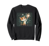 New Year’s Eve Fun with this Happy Cat Costume Sweatshirt