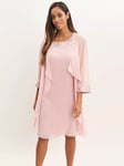 Gina Bacconi Joseline Short Chiffon Jacket, Rose Pink