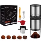 Moulin à Café Electrique,Coffee Grinder USB Rechargeable avec 10 vitesses Épaisseur et Finesse Ajustable, Broyeur Café Portable Moulin à Café pour Maison, Bureau,Voyages