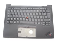 Chicony - Erstatningstastatur For Bærbar Pc - Med Trackpoint - Bakbelysning - Belgisk - Svart - Fru - Med Toppdeksel - For Thinkpad X1 Carbon Gen 11 21Hm, 21Hn