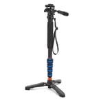 3 Legged Thing Punks Taylor 2.0 Monopod Kit with wrist strap &amp; DOCZ2 Foot Stabiliser Blk, Blue | ✅ Black Friday Deals