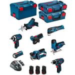 Bosch - Kit 12V BMK8-28DD3 (gsr 12V-15 gdr 12V-105 gws 12V-76 gst 12V-70 gop 12V-28 gsa 12V-14 gho 12V-20 )