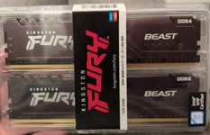 Kingston FURY Beast 16GB (2 x 8GB) PC4-28800 (DDR4-3600) UDIMM Memory - Black...