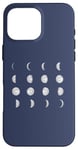 Coque pour iPhone 16 Pro Max 12 phases de lune astronomie ciel nocturne Meme