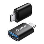 BASEUS Ingenuity Series - USB-C til USB-A adapter 10Gb/s - Sort