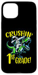 Coque pour iPhone 15 Plus Motif « I Crushed 1st Grade Astronaute on a T Rex School »