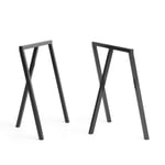 HAY - Loop Stand Frame Black - Black - Set Of 2 - Pöytätelineet - Leif Jørgensen - Harmaa