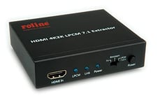 ROLINE Extracteur Audio HDMI 4K2K LPCM 7.1 | convertisseur HiFi stéréo audio | soutient le signal vidéo 3D