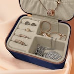 Travel Jewellery Box Blue Copper Zip True Friend Be Your Own Kind Of Beautiful