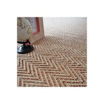 Décoweb - Moquette Tissé plat - Java Chevron - Nature - Rouleau de 4m x 6m