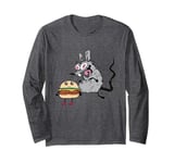 Fast Food Burger Rat Rodent Funny Hunger Hungry Long Sleeve T-Shirt