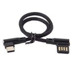 chenyang CY USB-C 3.1 Type-C to USB 2.0 Left Right Angled 90 Degree Data Cable with Sleeve for Tablet & Phone 15cm