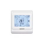 Thermostat Chauffage au Sol Electrique Programmable 16A avec Sonde, Numérique Thermostat d'ambiance Plancher Chauffant Régulateur Écran tactile LCD,1