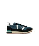 Lacoste Mens Partner Retro Trainers in Green Leather - Size UK 7