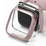 Ringke Slim Skal (2-pack) Apple Watch 41mm Series 7 Pink & genomskinlig