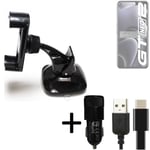 For Realme Gt Neo 2 car holder + CHARGER windshiled bracket 