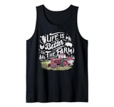 Life is better on the Farm, Cute Animals, Country Farm Girl Tank Top