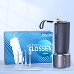 CARER SPARK Water Flosser - Portable Cordless Dental Flosser Water Jet with 4 Modes & 5 Jet Tips Self-Cleaning Function USB Rechargeble IPX7 Waterproof Oral Irrigator for Home Travel Use