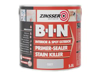 Zinsser B.I.N® Primer, Sealer & Stain Killer Paint Grey 2.5 litre ZINBING25L