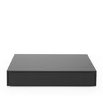 New Works - Mass Coffee Table Wide w. Drawer, Black Oak - Sofabord - Lim + Lu - Svart - Tre