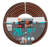 Gardena Tuyau "Comfort Flex" 9 x 9 13 mm (1/2") 20 m Noir/Orange, Gris/Orange, 20 m (1/2") avec connexion