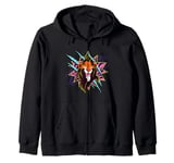 Disney The Lion King Epic Scar Big Face Retro Chest Logo Zip Hoodie