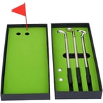 Golfpenna och golfbollsset, miniatyr skrivbordsset med golfbollspenna, presentset med golfpennor, miniatyr golfpennor och flaggpresentask, kontorsdekorationer för golfentusiaster