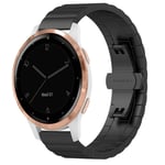 Garmin Vivoactive 4S urrem i rustfrit stål - sort