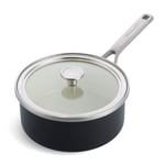 KitchenAid Steel Core Enamel Matte Black 20cm Saucepan