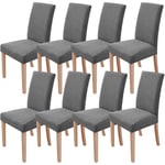 Minkurow - Housses De Chaise Stretch Lot De 8 Housses De Chaise Amovibles Et Lavables Pour Salle à Manger Moderne Élastique Protecteur De Chaise