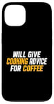 Coque pour iPhone 13 Amusant, Chef Cook donnera des conseils de cuisine pour le café