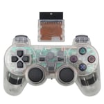 Pour Manette De Jeu Sans Fil Sony Ps2 Pour Console Playstation 2 Joystick Pour Ps2 Pour Sony Ps1 Couleur Transparente, Blanc- Chine