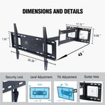 FORGING Mount-Extra Long Reach 109Cm TV Wall Bracket Mount Swivel Tilt Full Mot