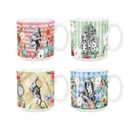 Alice's Adventures in Wonderland Mugs Set - Ceramic Tea/Coffee Cups Set Gift