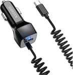 Chargeur Voiture Avec Câble Usb C Para Xiaomi Redim Note 13 12 11 Pro 11s 9, Google Pixel 8/8 Pro/7a/7 Pro/6/6a/6 Pro,Huawei P30 P20 Lite,Oneplus,Oppo[X2511]