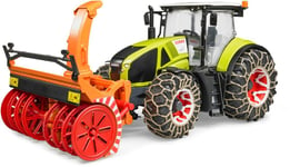 BRUDER - Tracteur CLAAS AXION 950 équipé d'une fraise à neige et des chaines ...
