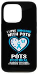 Coque pour iPhone 13 Pro Sensibilisation bleu clair - I Love Someone With POTS Awareness